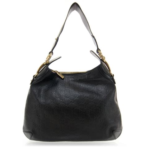 GUCCI Guccissima Creole Hobo Black 37891 